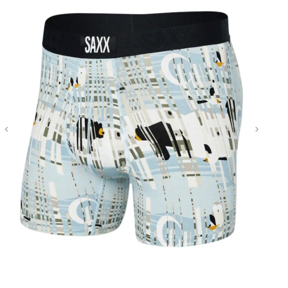 SAXX ULTRA Boxer Briefs with Fly “Birch Gray" - Picture 1 of 4